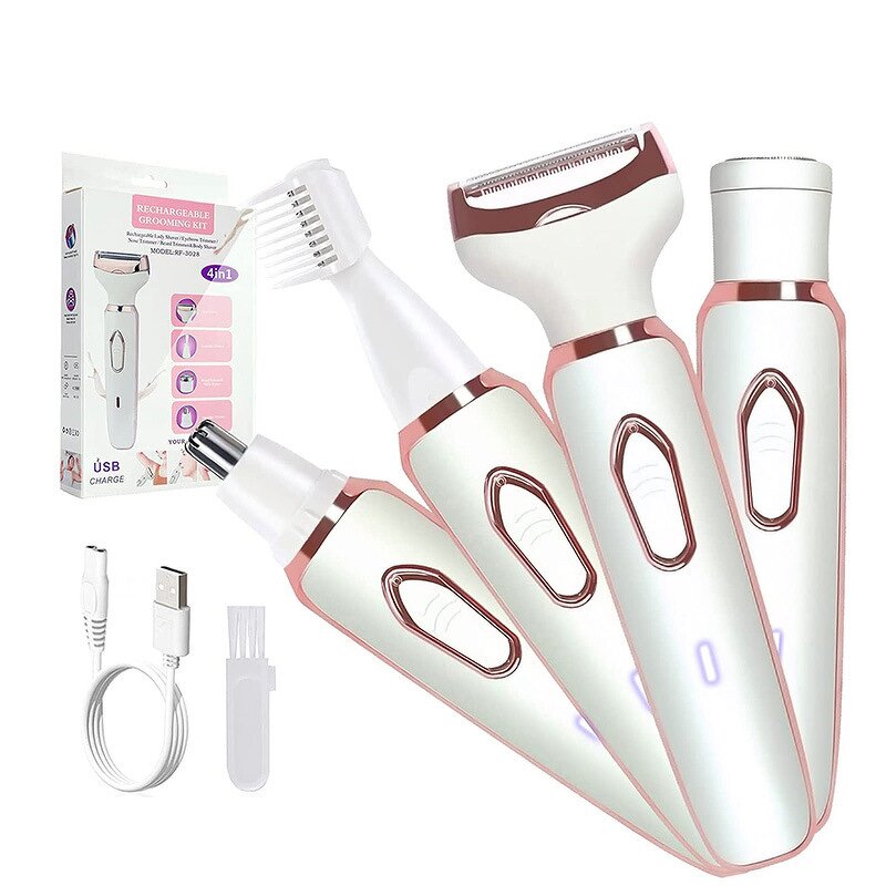 Hair Removal Device Manufacturer - Home USB Rechargeable Cordless Epilator 4 in 1