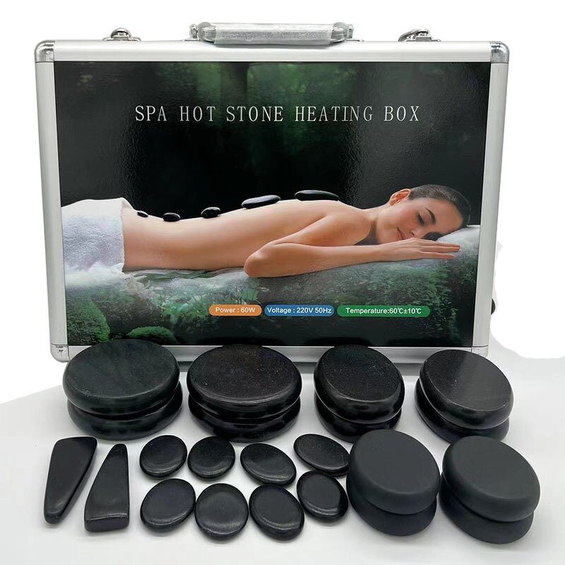 Hot Stone Massage Set Manufacturer - 16Pcs/pack Electric with Warmer Kit for Home Spa