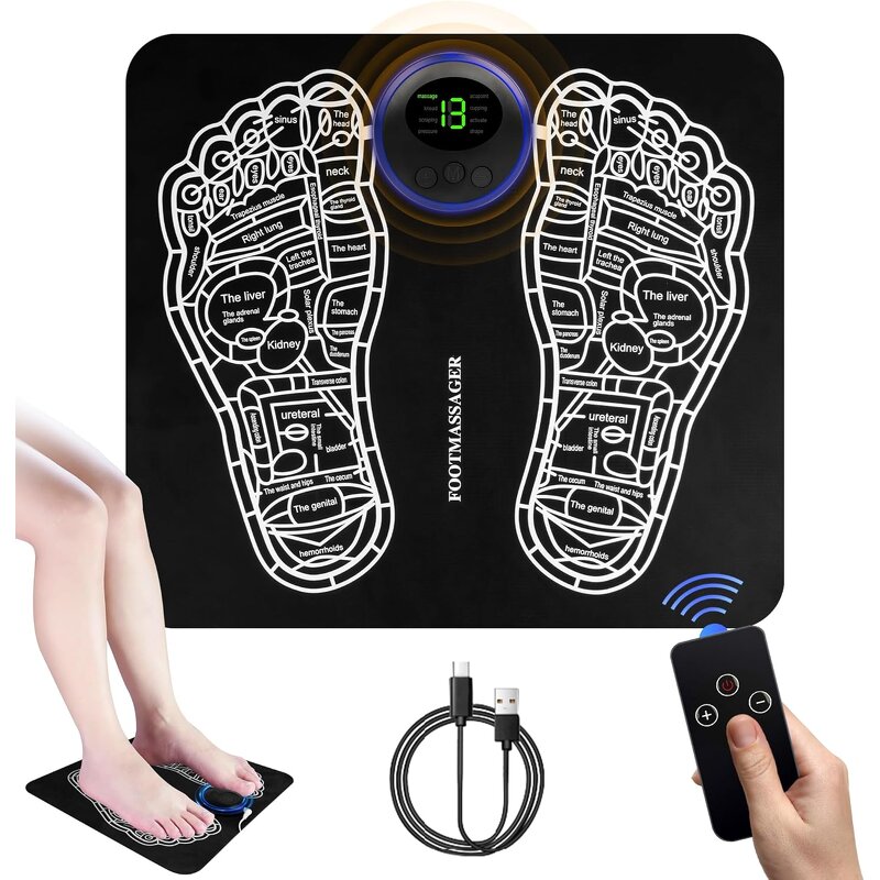 Foot Massager Pad Manufacturer - Portable EMS Stimulator 15 Minute 8 Modes 19 Levels