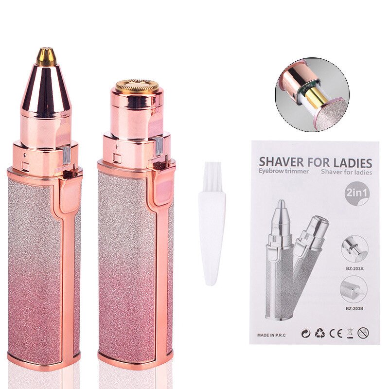 Hair Trimmer Manufacturer - Portable USB Rechargeable 2-in-1 for Eyebrow & Facial
