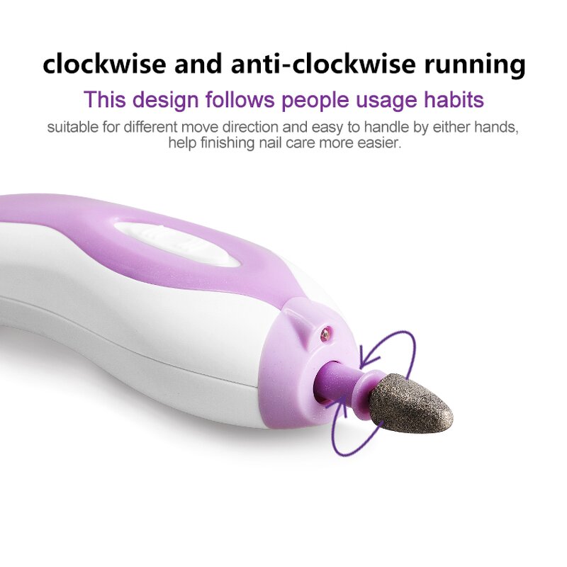 Wireless Baby Nail Polisher - Rounded Shape Portable Automatic Kids Nail Care Cutter Tool