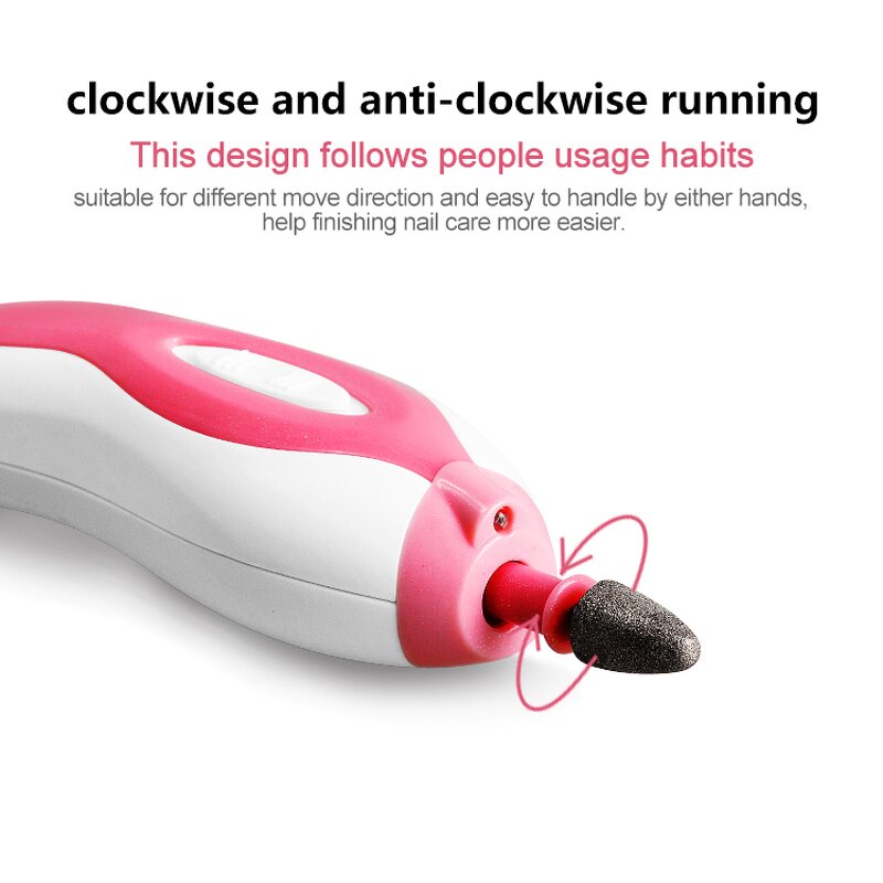 Portable Electric Pedicure Set - Cordless Rechargeable Travel Nail File Manicure Kit Tool