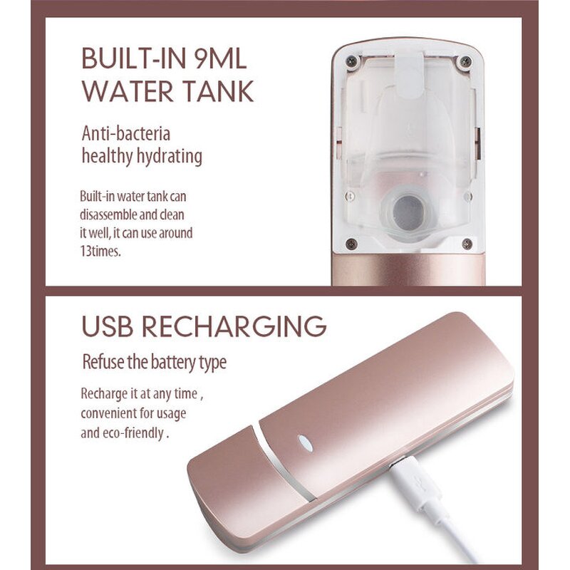 Pressurized Ionic Steamer - Handheld Multi-surface Natural Steam Nano Mister Eyelash Tool