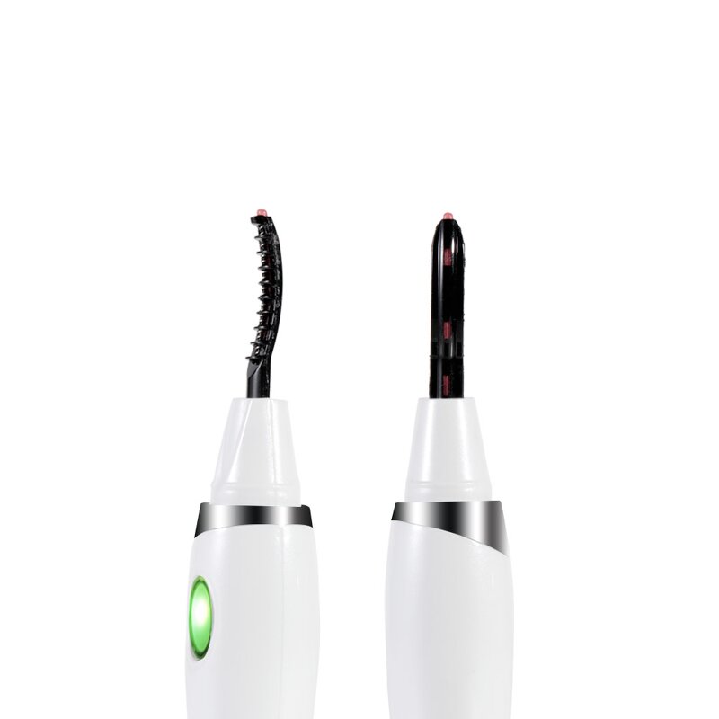 USB Eyelash Curler - 2023 White Plastic Upgraded Hot Voluminously One-Step Lash Curler