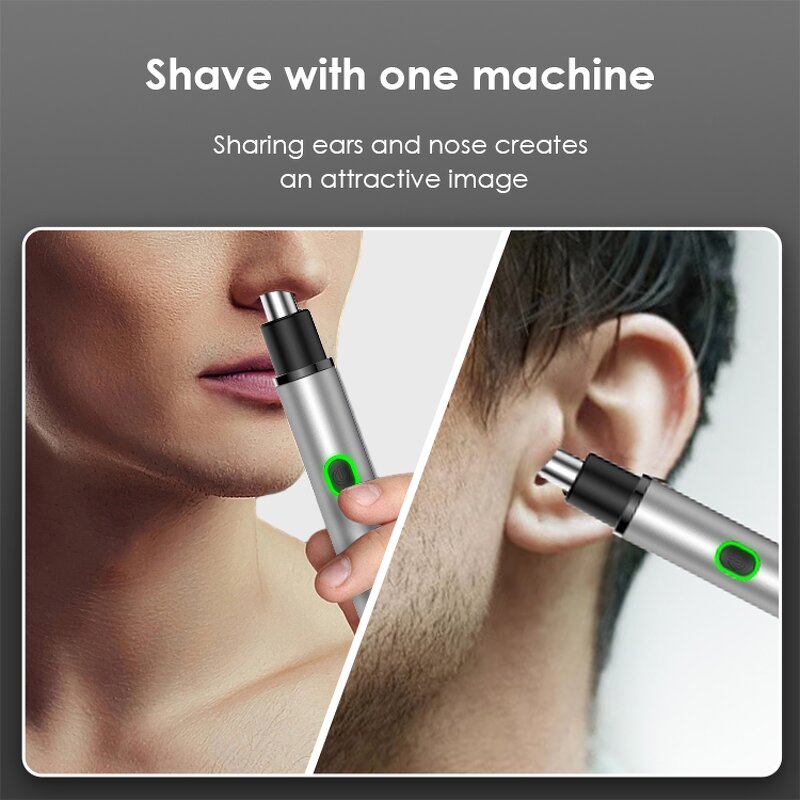 2 In1 Eyebrow Trimmer Pen - Body Bikini Painless Ear Nose Hair Remover Women Epilator