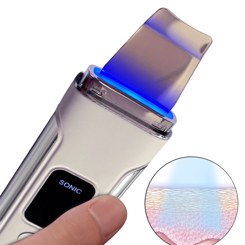 Ultrasonic Ion Skin Spatula - 2025 Portable Peeling Blackhead Cleaner Pore Dirt Removal