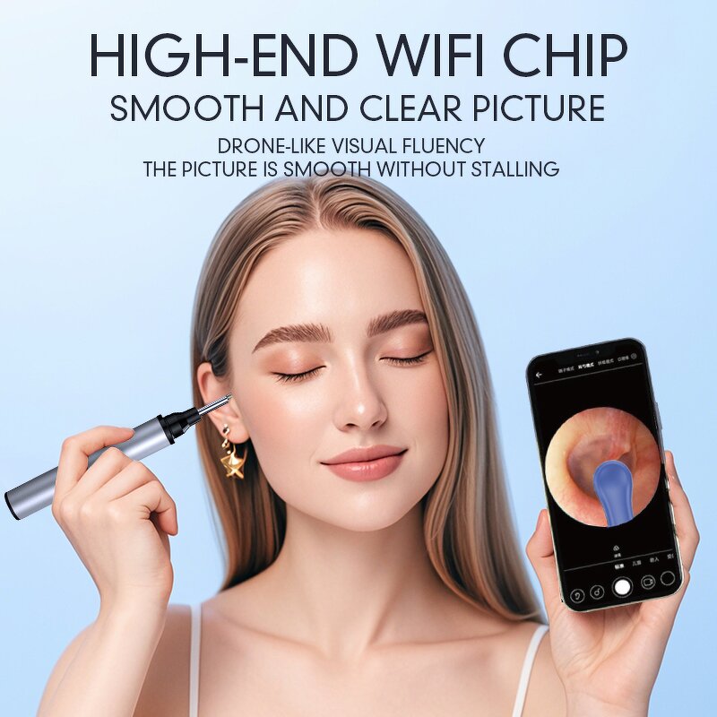 WIFI Endoscope Ear Cleaner - 2025 Wireless Otoscope Smart Electric Ear Wax Removal Camera