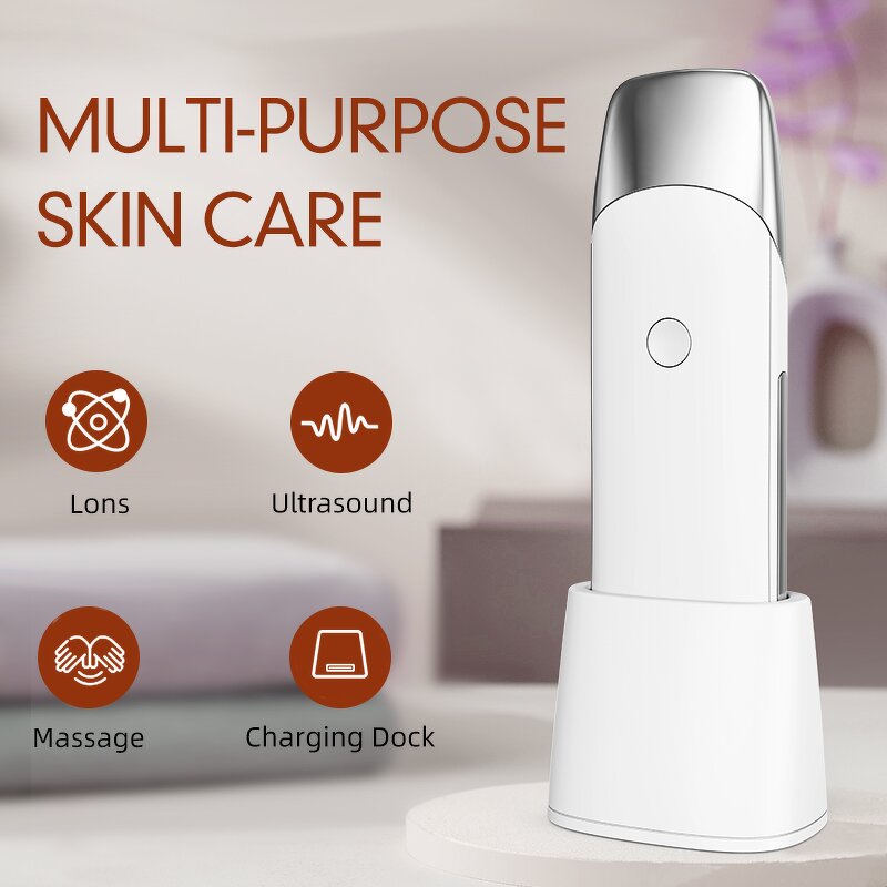 Ultrasonic Ion Massager - Home Use Face Neck Lift Skin Tightening Beauty Booster
