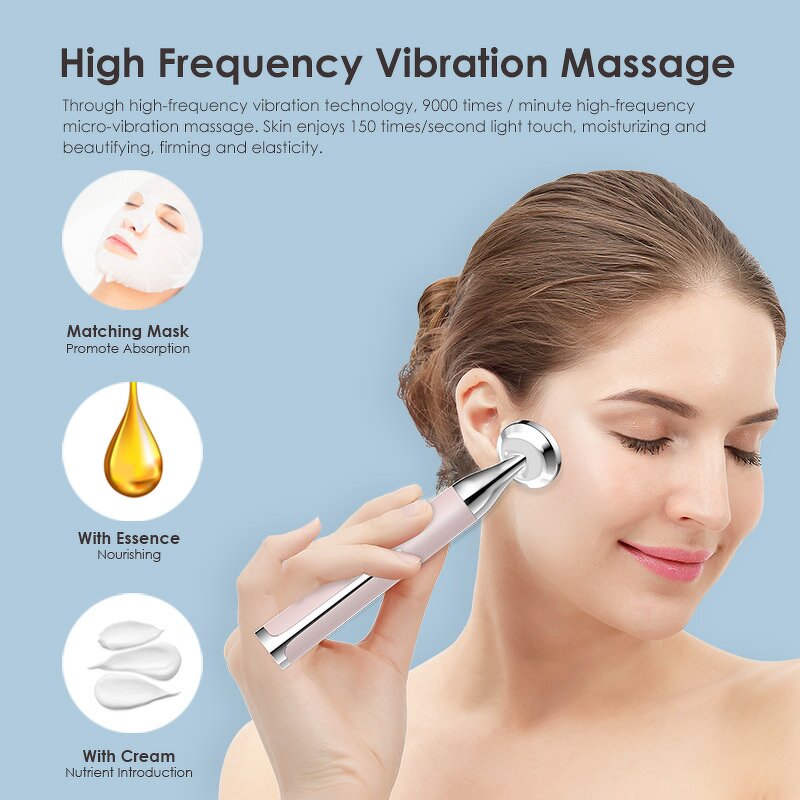 Skincare Wand - High Vibrating Massaging Face Lifting Hydrating Firming Thermal Eye Tool