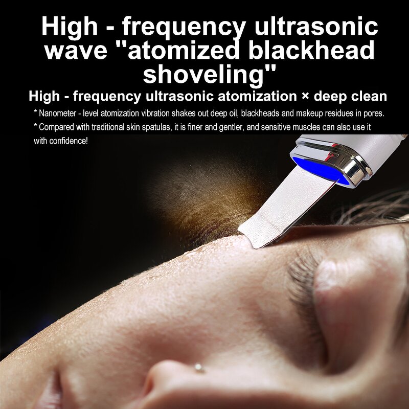 Professional Skin Scrubber Pro - Ultrasonic Blackhead Remover Deep Clean Facial Cleansing