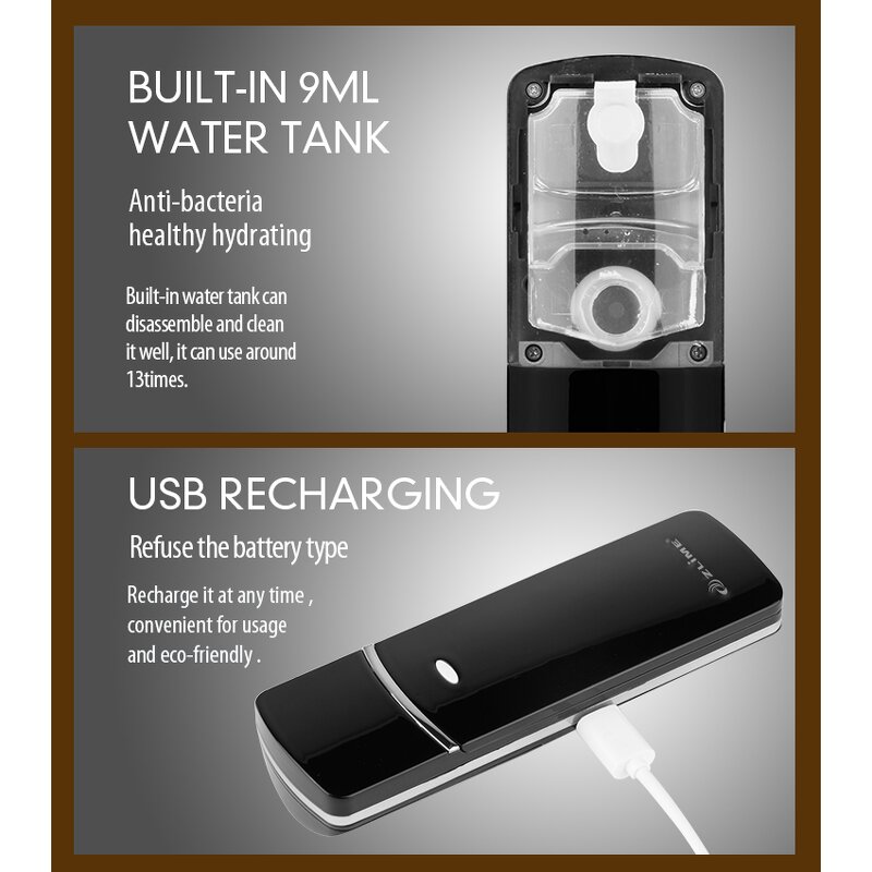 Nano Oxygen Facial Spray - Portable Hot Steamer Custom Body Tanning Professional Mist Tool