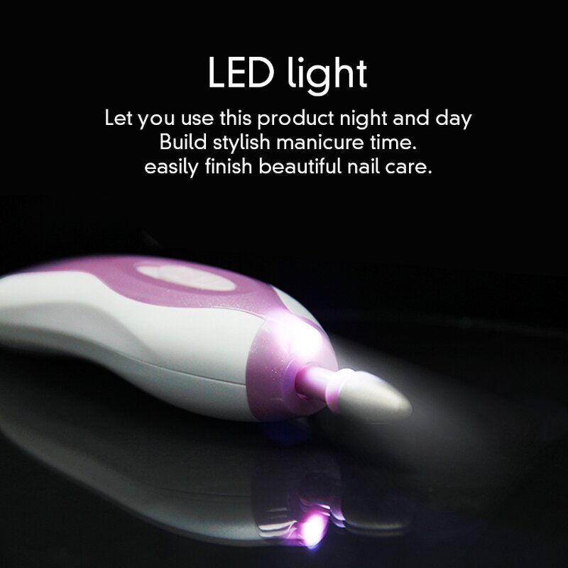 Wireless Baby Nail Polisher - Rounded Shape Portable Automatic Kids Nail Care Cutter Tool