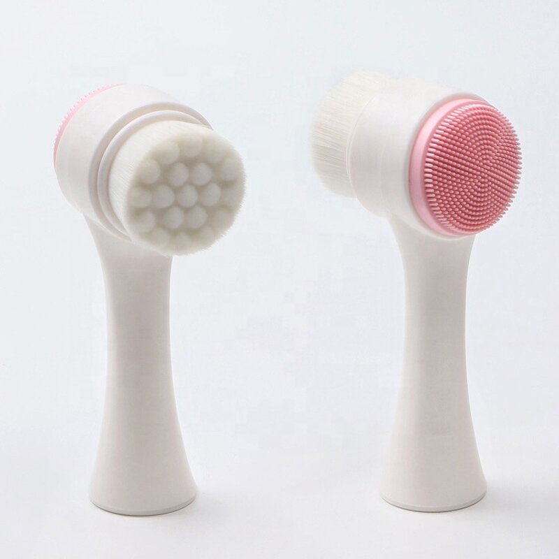 Facial Cleaning Brush Manufacturer - 2 in 1 Double-sided with Soft Bristles Silicone