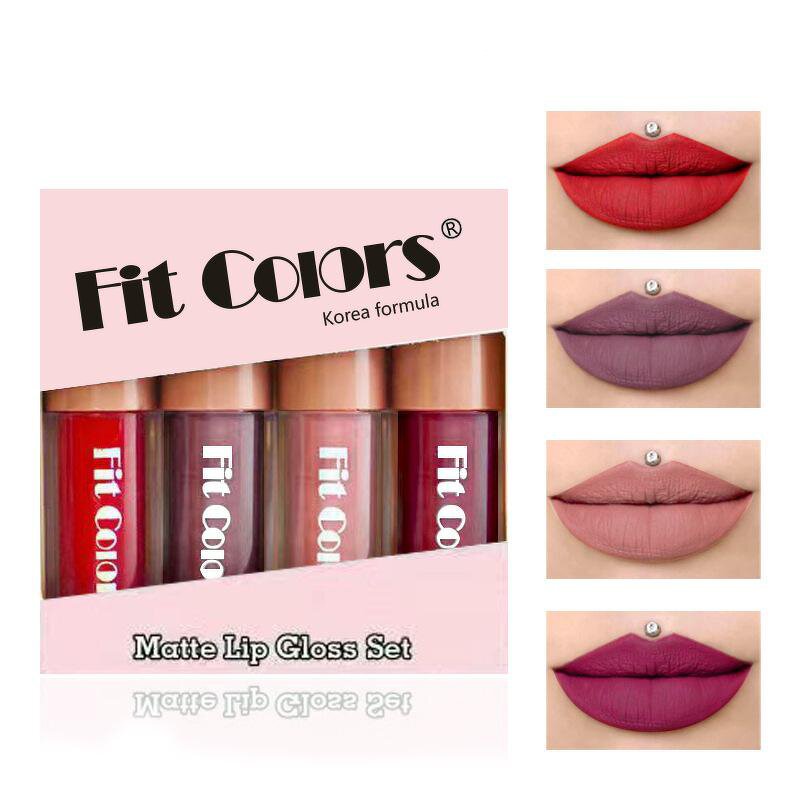 Lipstick Set Manufacturer - 4pcs Glitter Matte Liquid Waterproof Multi Colors Kit
