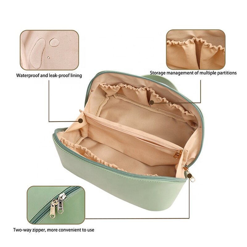 Makeup Brush Bag Manufacturer - Custom Waterproof PU Leather Travel Pouch Organizer