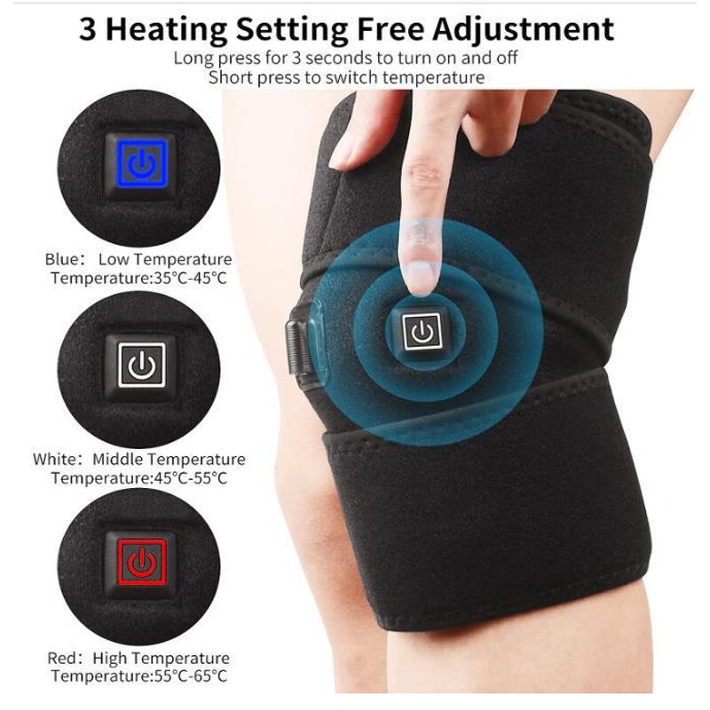 Knee Massager Manufacturer - Portable Infrared Heated Vibrating Thermal Therapy Hot Compress