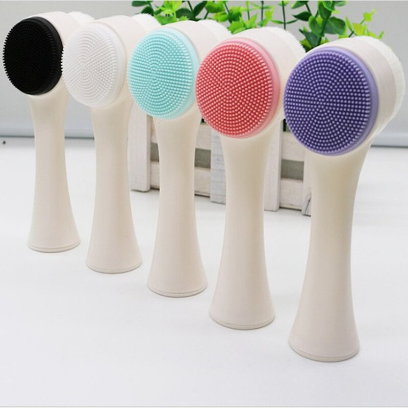Face Scrub Brush Manufacturer - Wholesale 2 in 1 Portable Double Sides 3D Massage