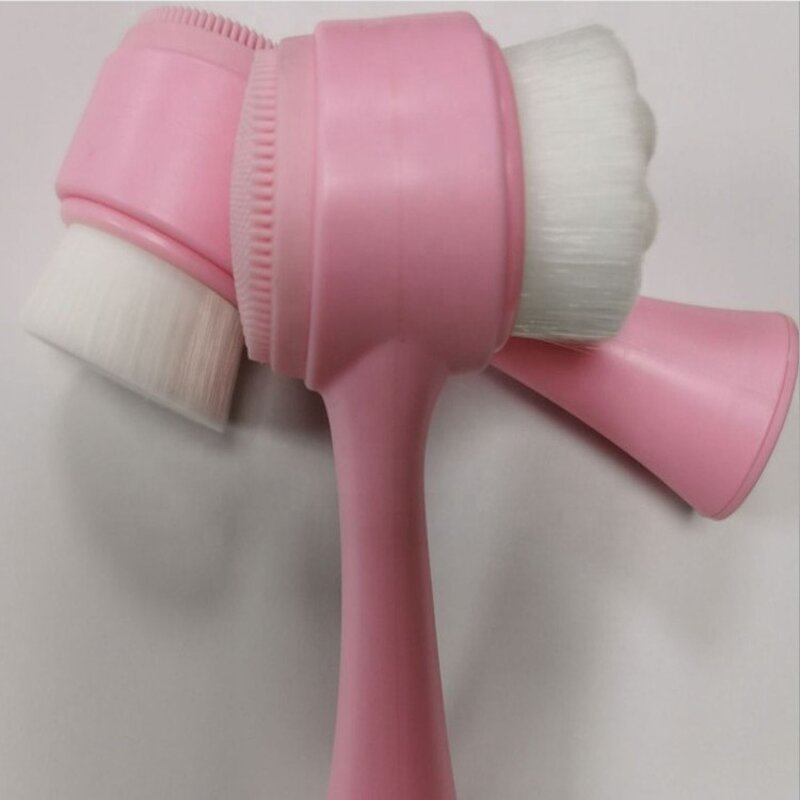 Facial Cleaning Brush Manufacturer - 2 in 1 Double-sided with Soft Bristles Silicone