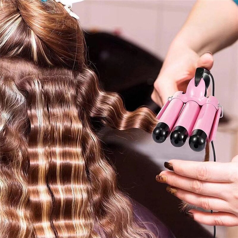 Hair Curler Manufacturer - New Design Spiral 3 Barrel Ceramic Automatic Rotating
