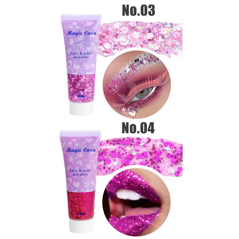 Glitter Gel Manufacturer - Liquid Glitter Powder 50ml for Hair Christmas Party