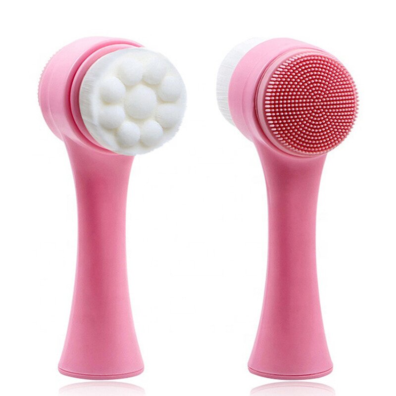 Face Wash Brush Manufacturer - 2 in 1 Manual Double Side Soft Nylon Silicone Bristles