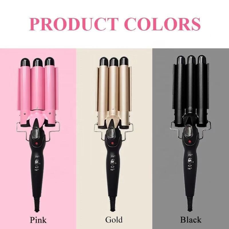 Hair Curler Manufacturer - New Design Spiral 3 Barrel Ceramic Automatic Rotating