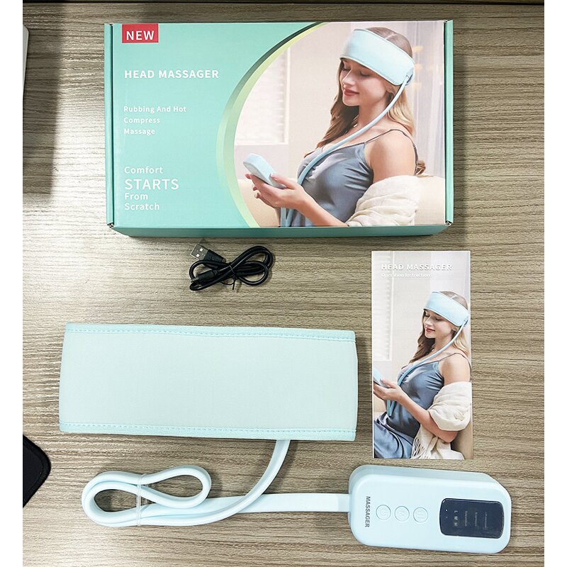 Headache Relief Massager - 2024 Portable Vibration Heating Air Compression Head Tool