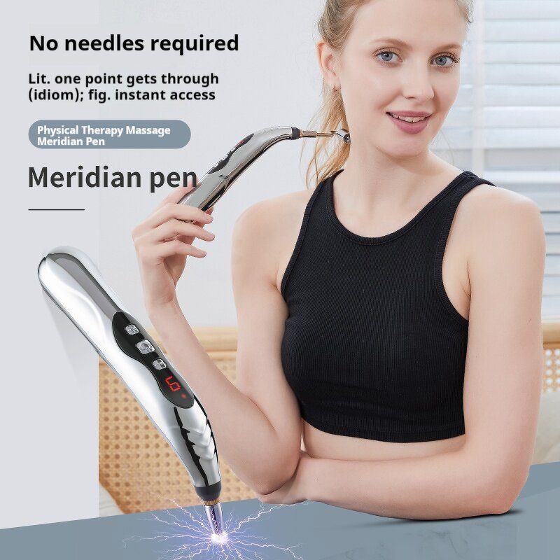 Tens Pulse Meridian Pen - Rechargeable Muscle Stimulation Analgesic Acupressure Therapy Tool