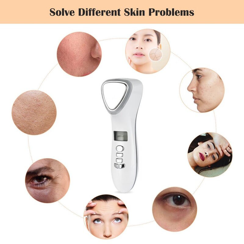High Frequency Beauty Device - Hot Cold LED Light Skin Rejuvenation Personal Care Tool