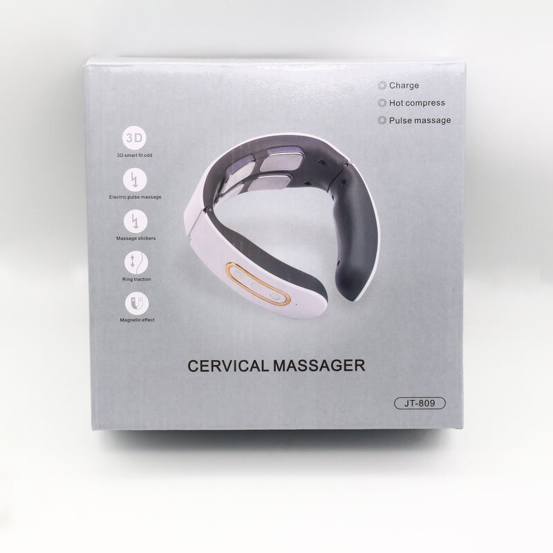 Heated Neck Therapy Instrument - Electric Pulse TENS Unit Cervical Vertebra Treatment Massage