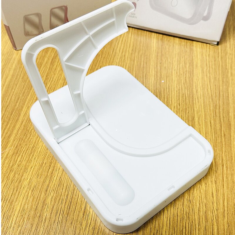 LED Vanity Cosmetic Mirror - Makeup Mirror Style Square Chrome USB Charging Storage Organize