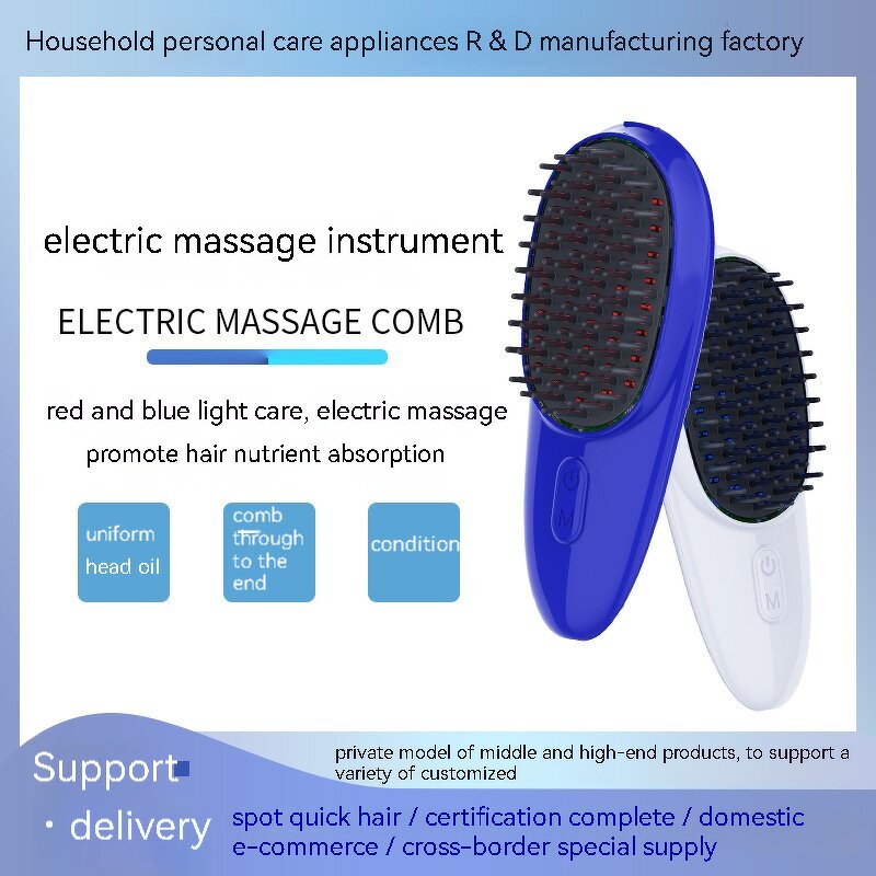 Electric Scalp Massager - Portable Rechargeable Waterproof Handheld Head Care Massage Tool