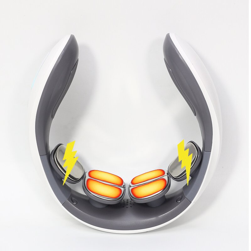 TENS Shiatsu Neck Massager - Electric Back Shoulder Warmer Deep Kneading Neck Pain Relief