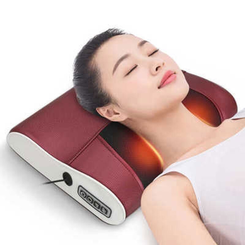 Shiatsu Neck Massage Pillow - Electric Kneading Infrared Heating Shoulder Body Acupressure