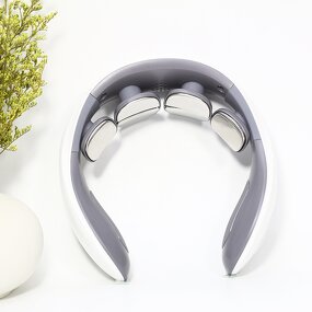 TENS Shiatsu Neck Massager - Electric Back Shoulder Warmer Deep Kneading Neck Pain Relief