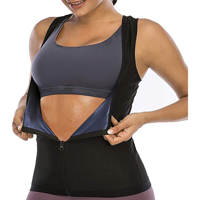 Neoprene Slimming Jacket - Polymer Waist Trainer Corset Sweat Vest Women Workout Tank Top