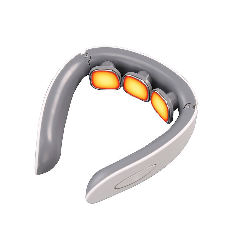 Smart EMS Neck Massager - Electric Pulse Back Shoulder Hot Compress Vibration Cervical Relief