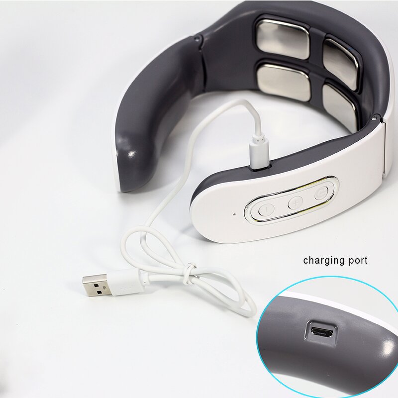 Heated Neck Therapy Instrument - Electric Pulse TENS Unit Cervical Vertebra Treatment Massage