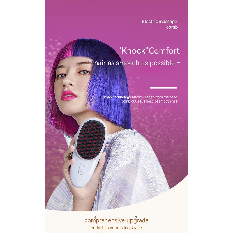 Electric Scalp Massager - Portable Rechargeable Waterproof Handheld Head Care Massage Tool