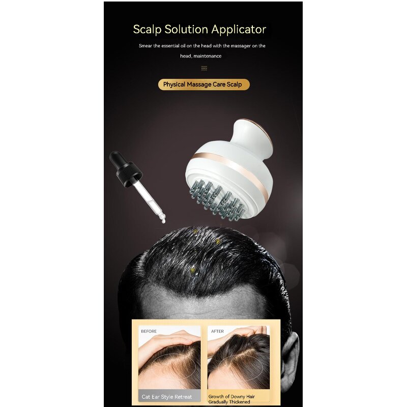 Electric Scalp Massager - Dredging Head Meridians Universal Body Relax Relieve Tool