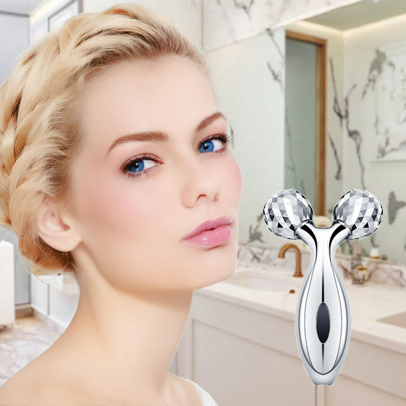 V-Shape Face Lift Roller - Professional Mini Stainless Steel Microcurrent EMS Ion Portable