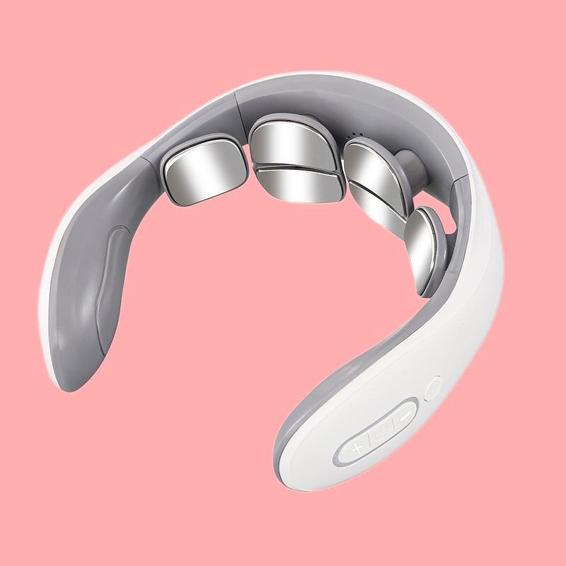 TENS Shiatsu Neck Massager - Electric Back Shoulder Warmer Deep Kneading Neck Pain Relief