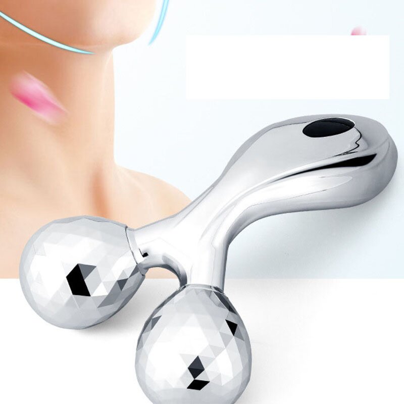 3D Face Roller Gua Sha - V Shape Scraping Slimming Skin Beauty Care Face Lift Device