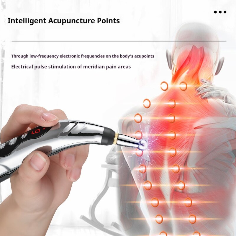 Tens Pulse Meridian Pen - Rechargeable Muscle Stimulation Analgesic Acupressure Therapy Tool