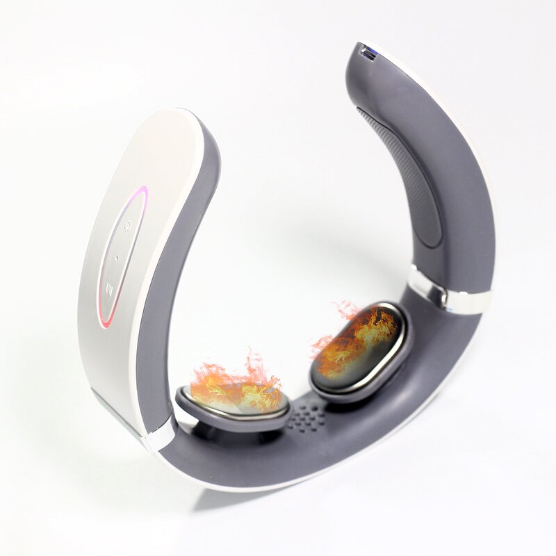 EMS Neck Massager - TENS Device Electronic Pulse Foldable Deep Kneading Cervical Shoulder Spa