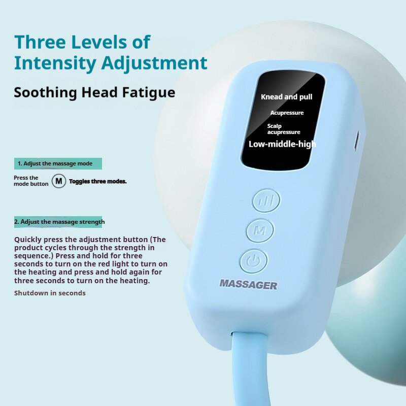 Electric Head Massager - Unobtrusive Heat Relieving Head Care Relaxing Health Device