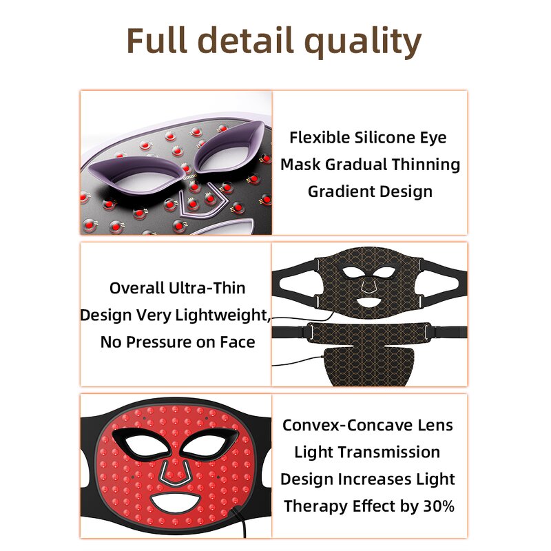 PDT LED Facial Mask - Hot Selling 8 Color Lights Photon Therapy Face Neck Treatment