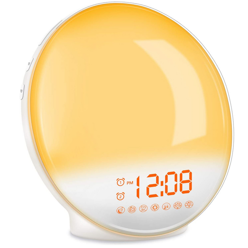 LED Sunrise Alarm Clock - Custom logo Smart Wake up Lamp Kids Adults Bedrooms Tool