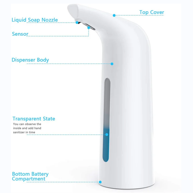Automatic Soap Dispenser - 400ml Touchless Sensor Home Hotel Kitchen Bathroom Tool