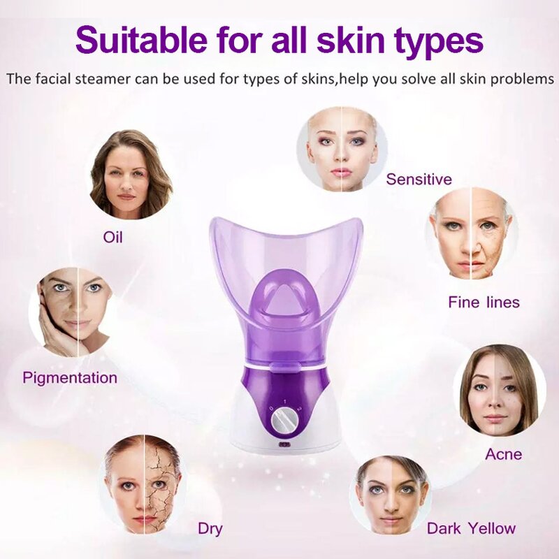 Facial Nano Steamer - Professional USB Heating Smart Skin Care Spa Ionic Moisturizer